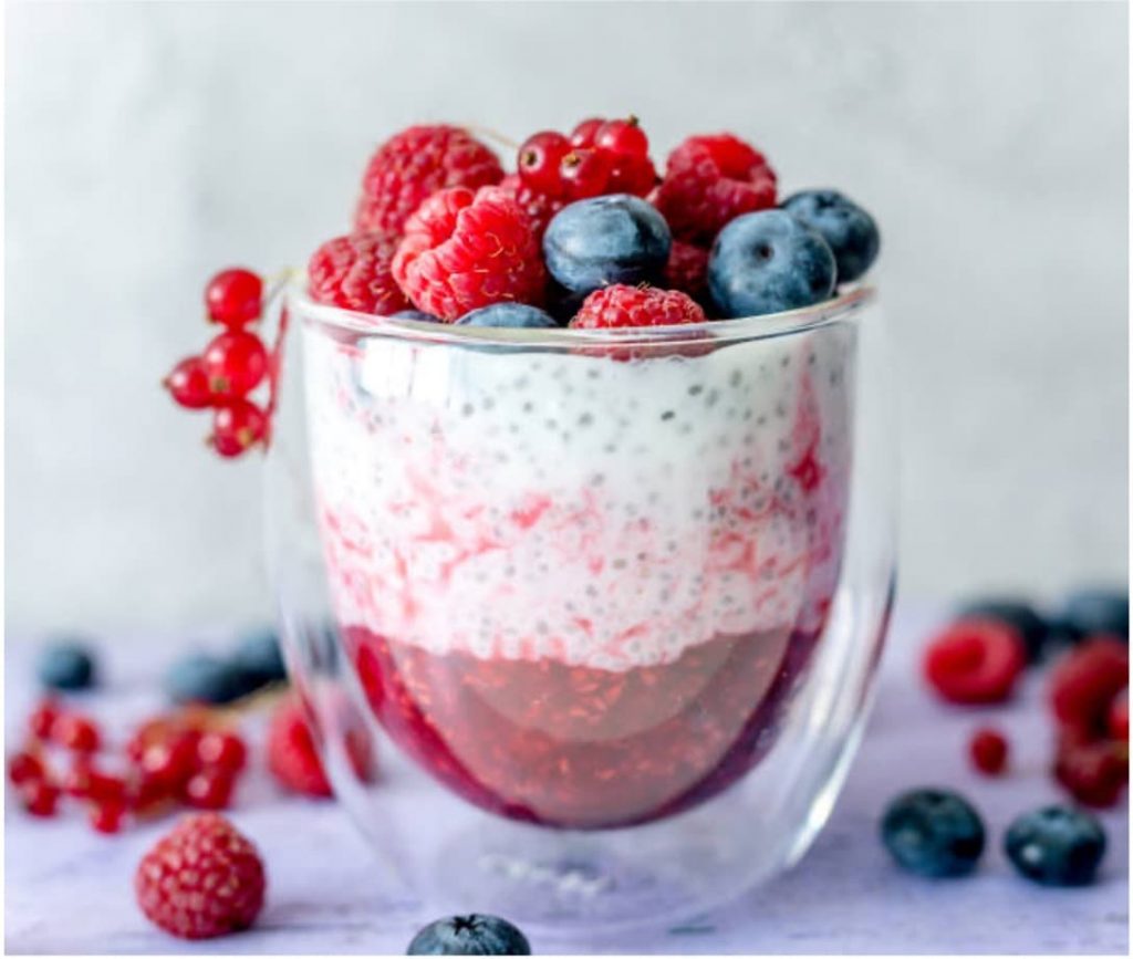 Recipes with Nadia Coetzee - Nutritionist - Root Your Health Perth - Mixed Berry Chia Cups