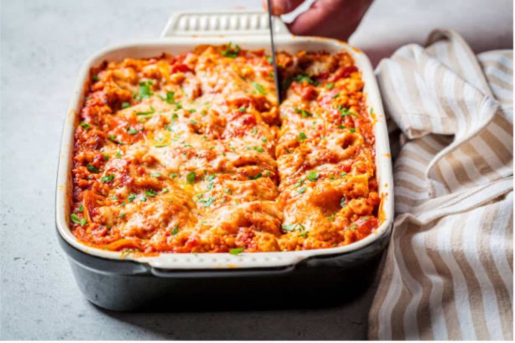 Recipes with Nadia Coetzee - Nutritionist - Root Your Health Perth - Easy Gf Sweet Potato, Spinach and Goats Cheese Lasagna